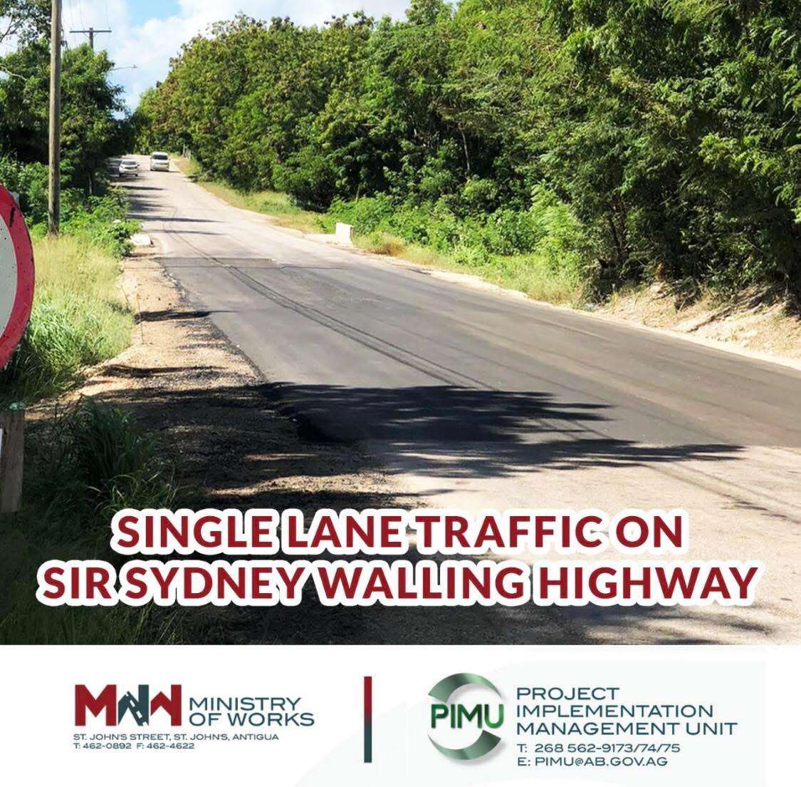 Road Upgrades on Sir Sydney Walling Highway to Bring Temporary Traffic Delays