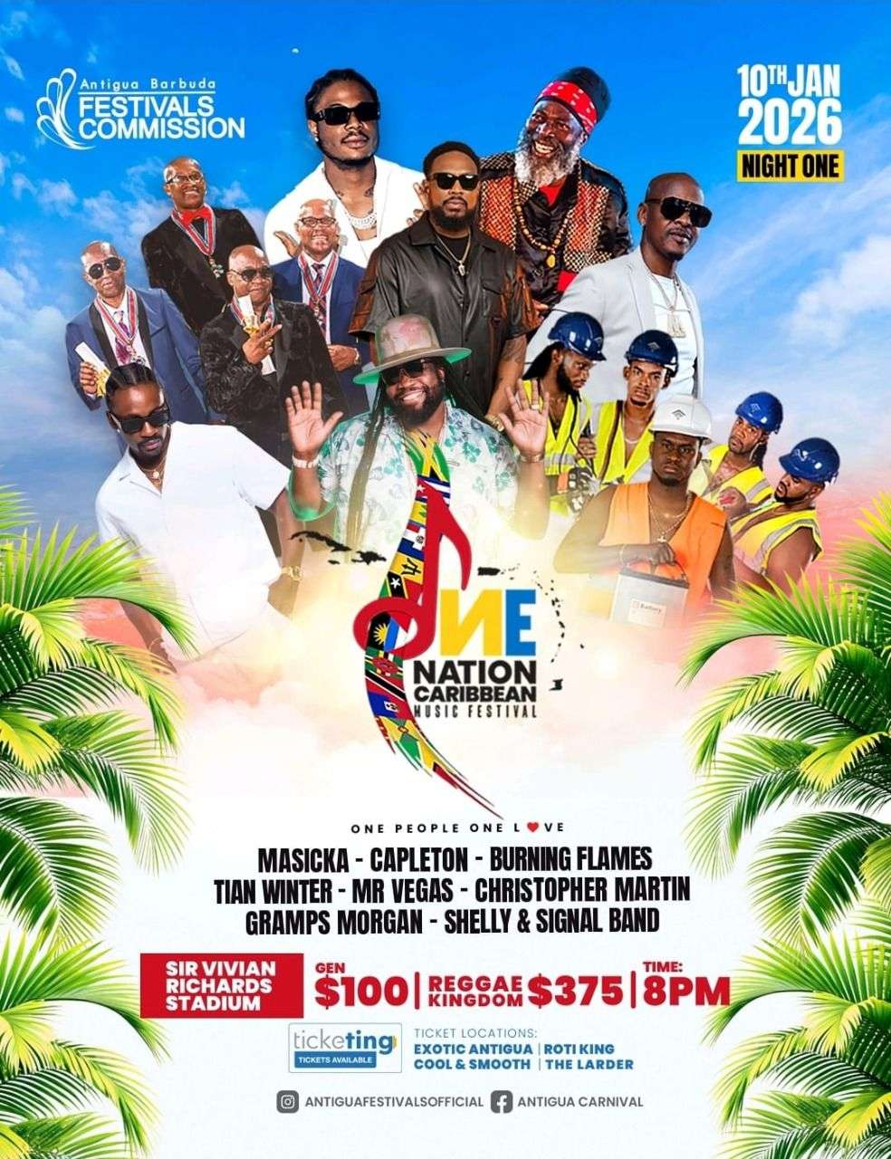 Star-Studded Lineup Announced for Night One of One Nation Caribbean Music Festival 