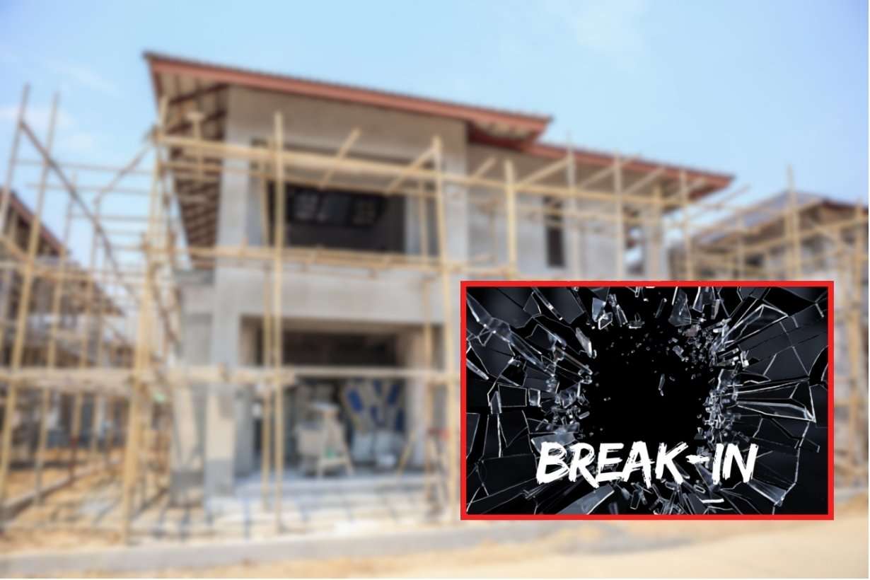 House Under Construction Stripped of Fixtures in Potters Village