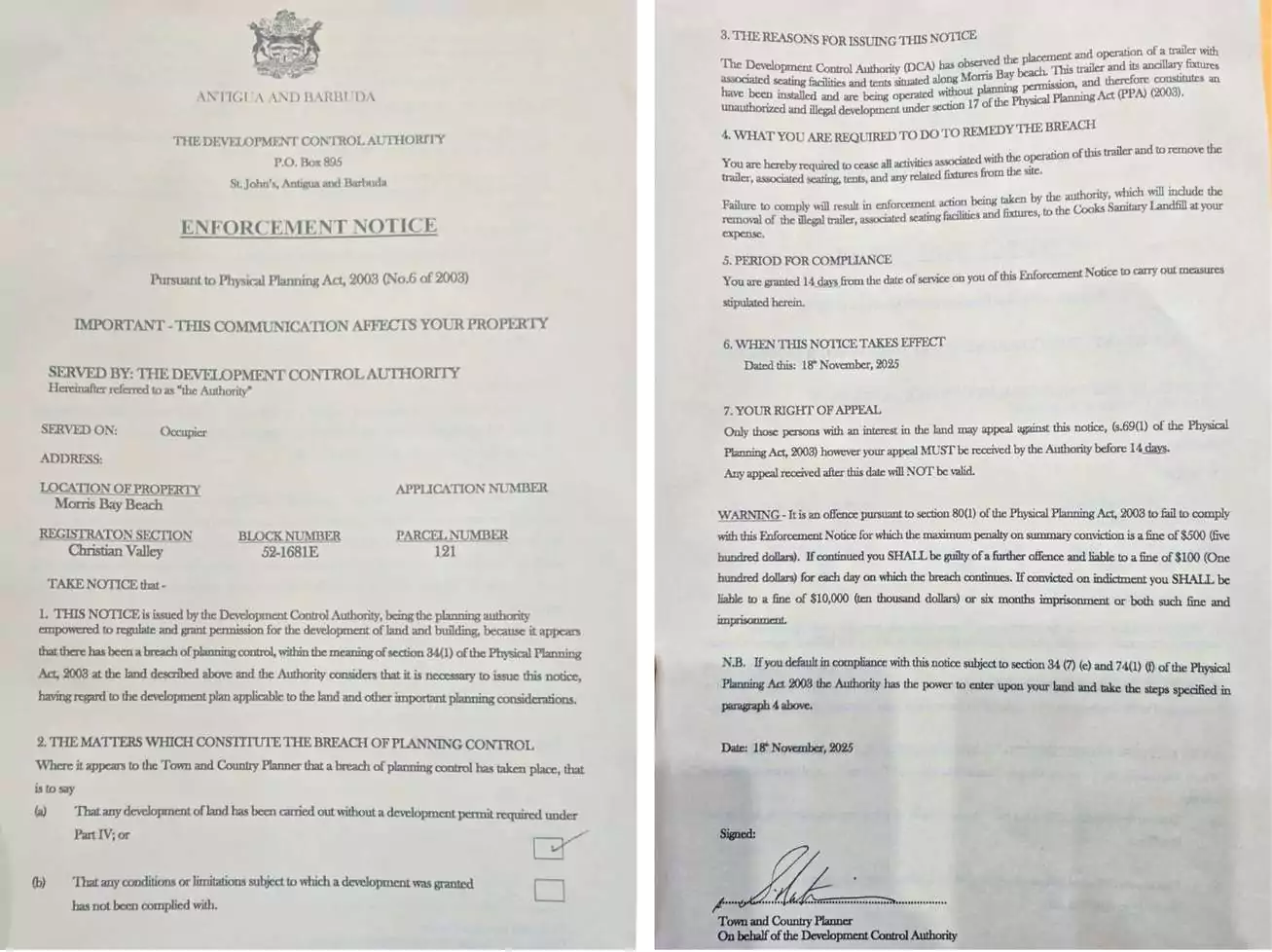 DCA Destroys Pringle’s US$65K Tent at Morris Bay as Political Tensions Boil Over