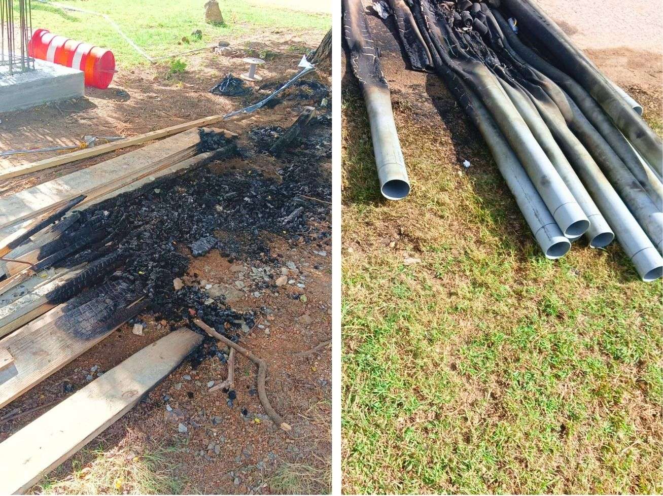 WATCH: APUA Project Sabotaged: Materials Set Ablaze Amid Morris Bay Tensions