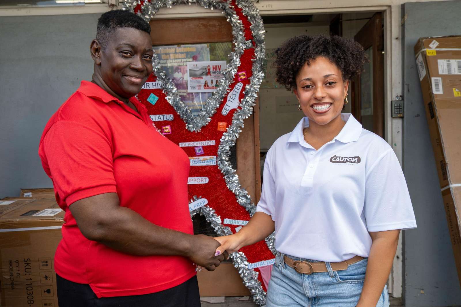 CAUTION J’ouvert Donates Equipment to AIDS Secretariat for World AIDS Day Outreach