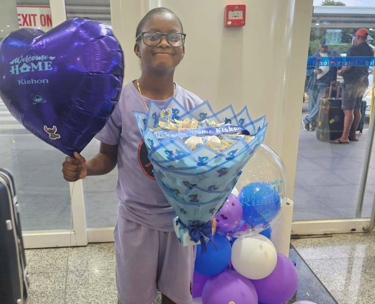 Antiguan Teen Kishon Returns Home Cancer-Free After Treatment in Colombia
