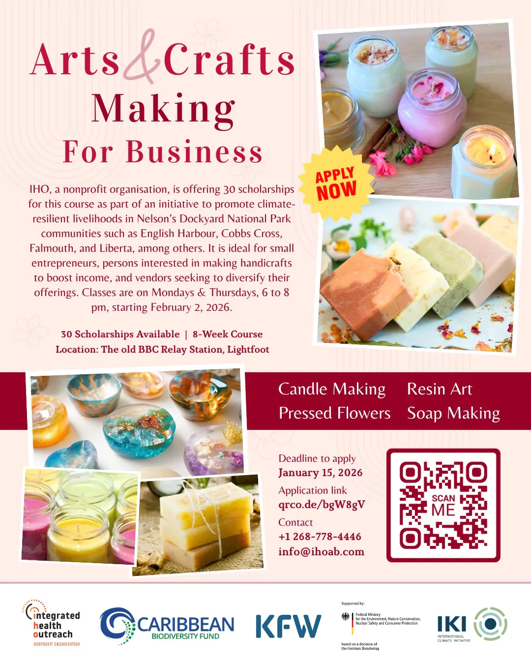 IHO Launches 30 Scholarships for Arts and Crafts Business Training