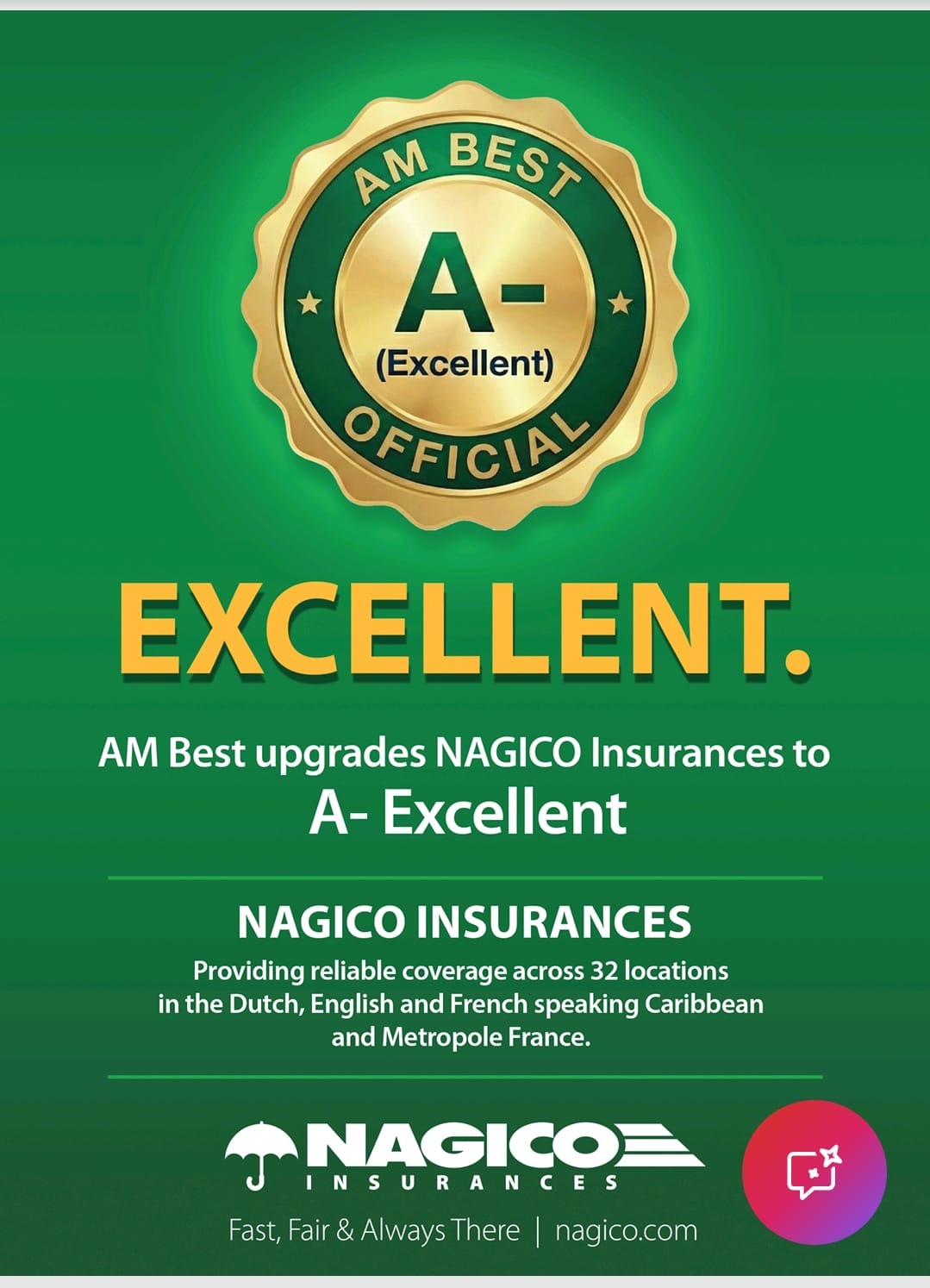 NAGICO Insurances upgraded to A- by A.M. Best