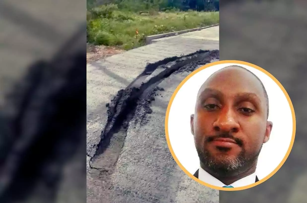VIDEO: Ministry Of Works Asks for Caution As Driver Rolls Through Wet Cement