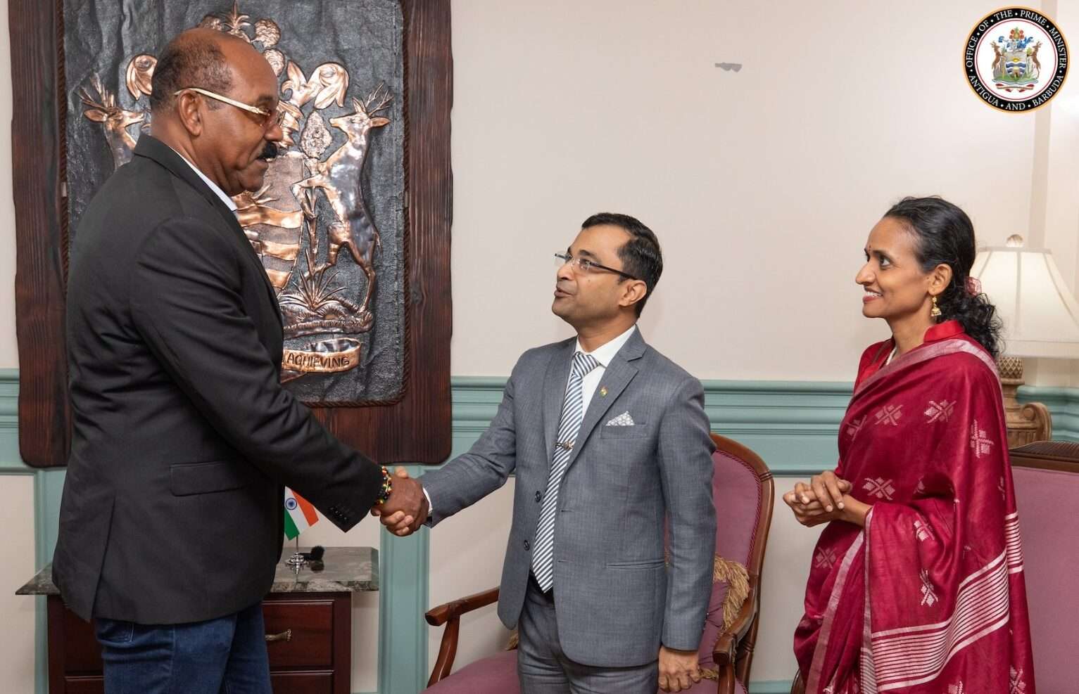 Prime Minister Browne Praises India Ties During Farewell Visit by Outgoing High Commissioner