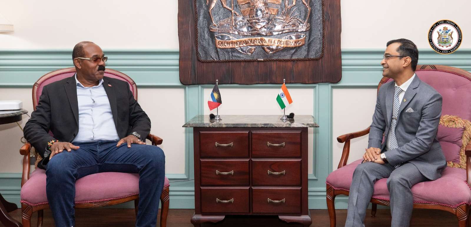 Prime Minister Browne Praises India Ties During Farewell Visit by Outgoing High Commissioner