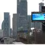 Photo Caption: Antigua and Barbuda digital ads were displayed above the busy Gardiner Expressway in Toronto in December (Photos courtesy the Antigua and Barbuda Tourism Authority).
