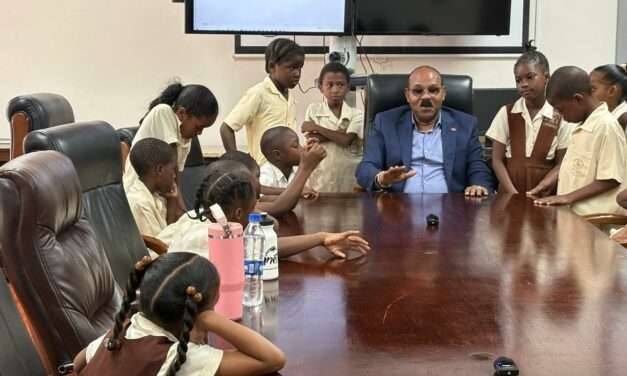 Villa Primary Students Get Leadership Lessons During Visit with PM Gaston Browne