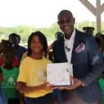 Senator Jonathan Joseph delivers equipment to Bendals Primary School