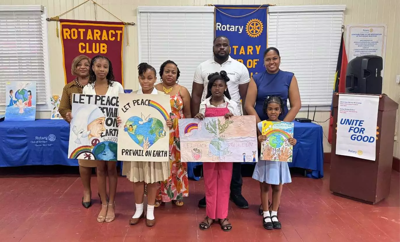 Rotary Club of Antigua (RCA) announces winners of its first ever “Let Peace Prevail on Earth” Poster Art Competition