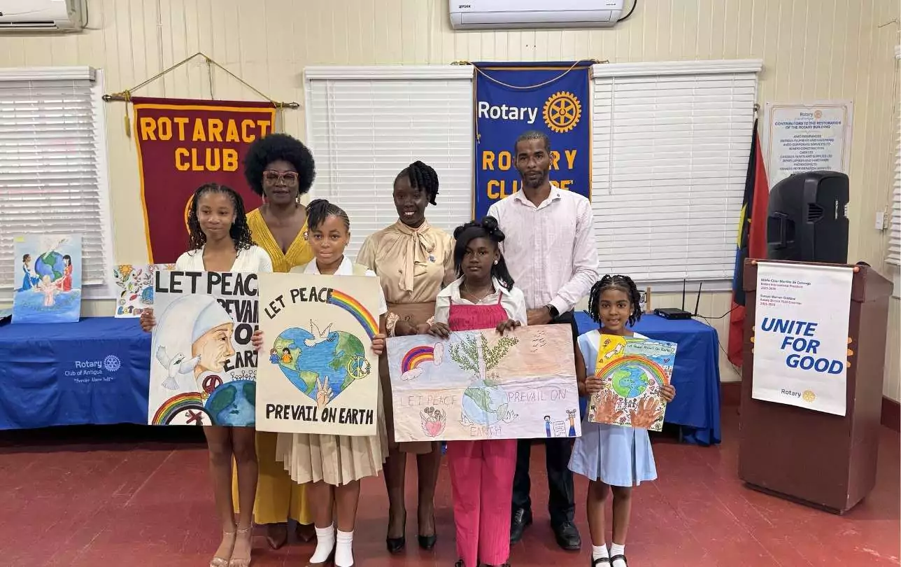 Rotary Club of Antigua (RCA) announces winners of its first ever “Let Peace Prevail on Earth” Poster Art Competition 