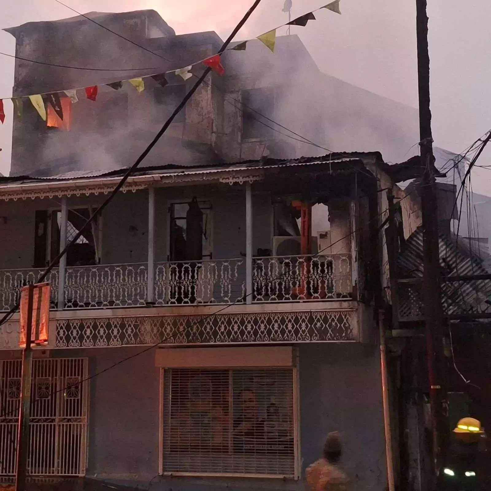 PM Skerrit Stands in Solidarity as Roseau Fire Damages Businesses