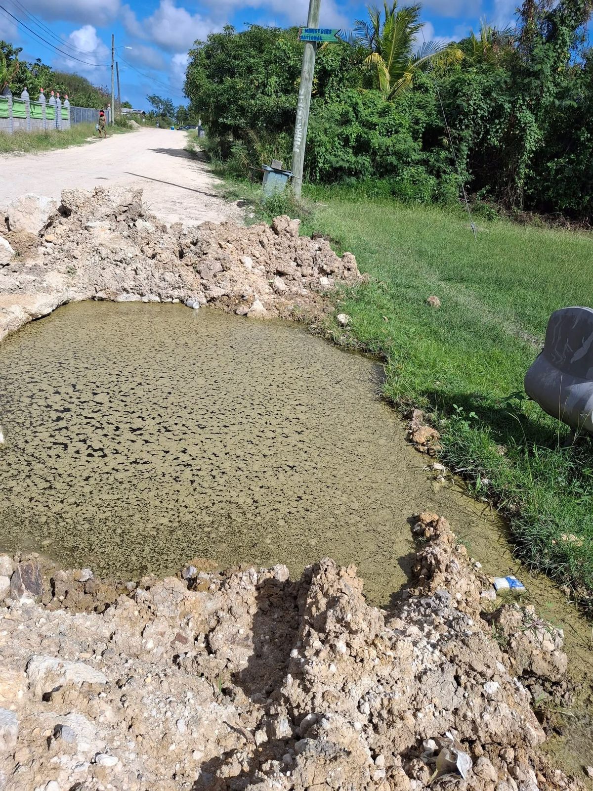 Residents Calls on Ministry of Works Over Stagnant Water in All Saints from Unfinished Works 