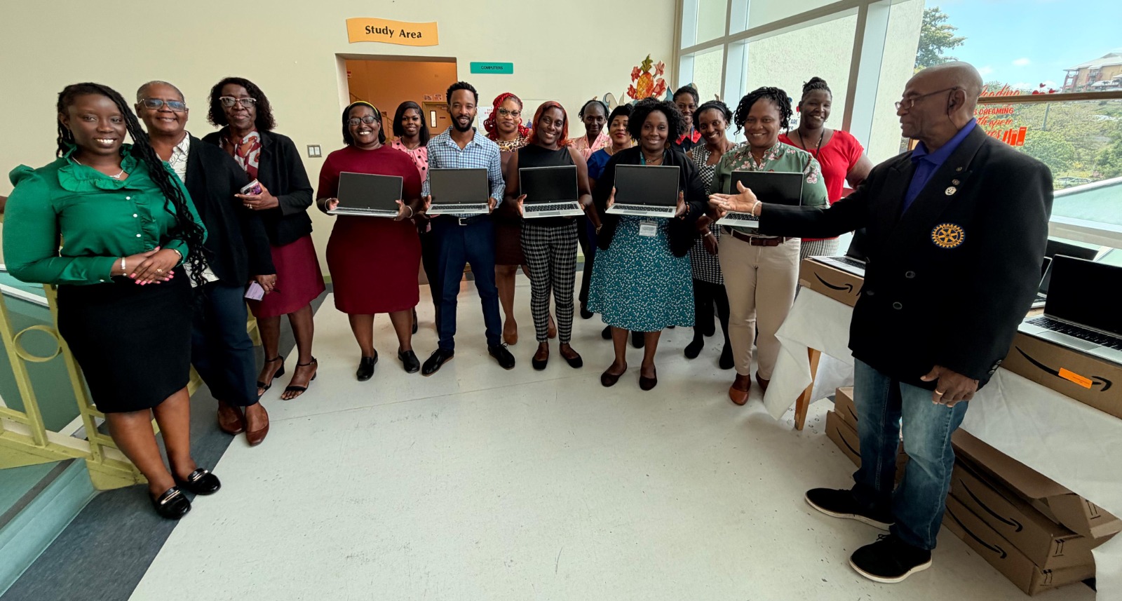 Rotary Club Donates 32 Laptops to Strengthen Digital Access at National Public Library