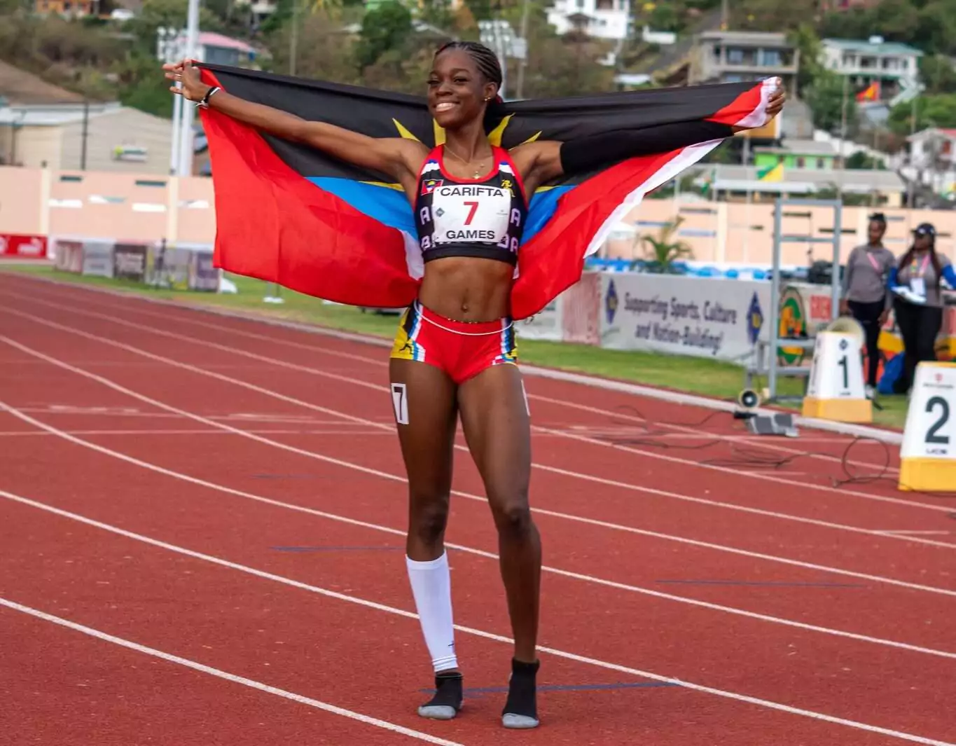 Fenton tops qualifiers in Under-17 girls' 200 metres at CARIFTA 2026