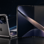 Rumored Apple iPhone Fold or iPhone Ultra concept showing a book-style foldable design with large inner display