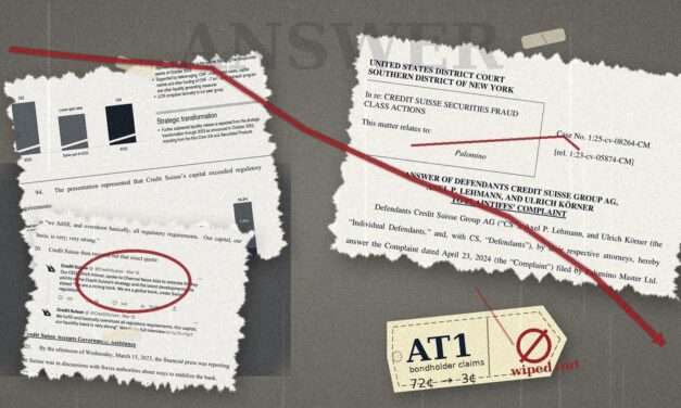 Credit Suisse answers AT1 fraud suit — but offers investors little beyond denials