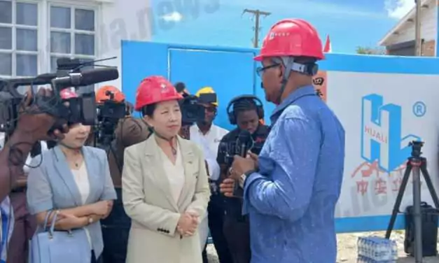 HAPPENING NOW: PM Browne tours Booby Alley Housing project