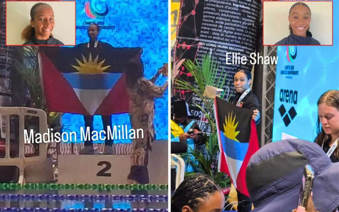 MacMillan and Shaw win first medals for Antigua and Barbuda at CARIFTA Aquatics Championships