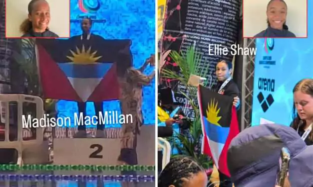 MacMillan and Shaw win first medals for Antigua and Barbuda at CARIFTA Aquatics Championships