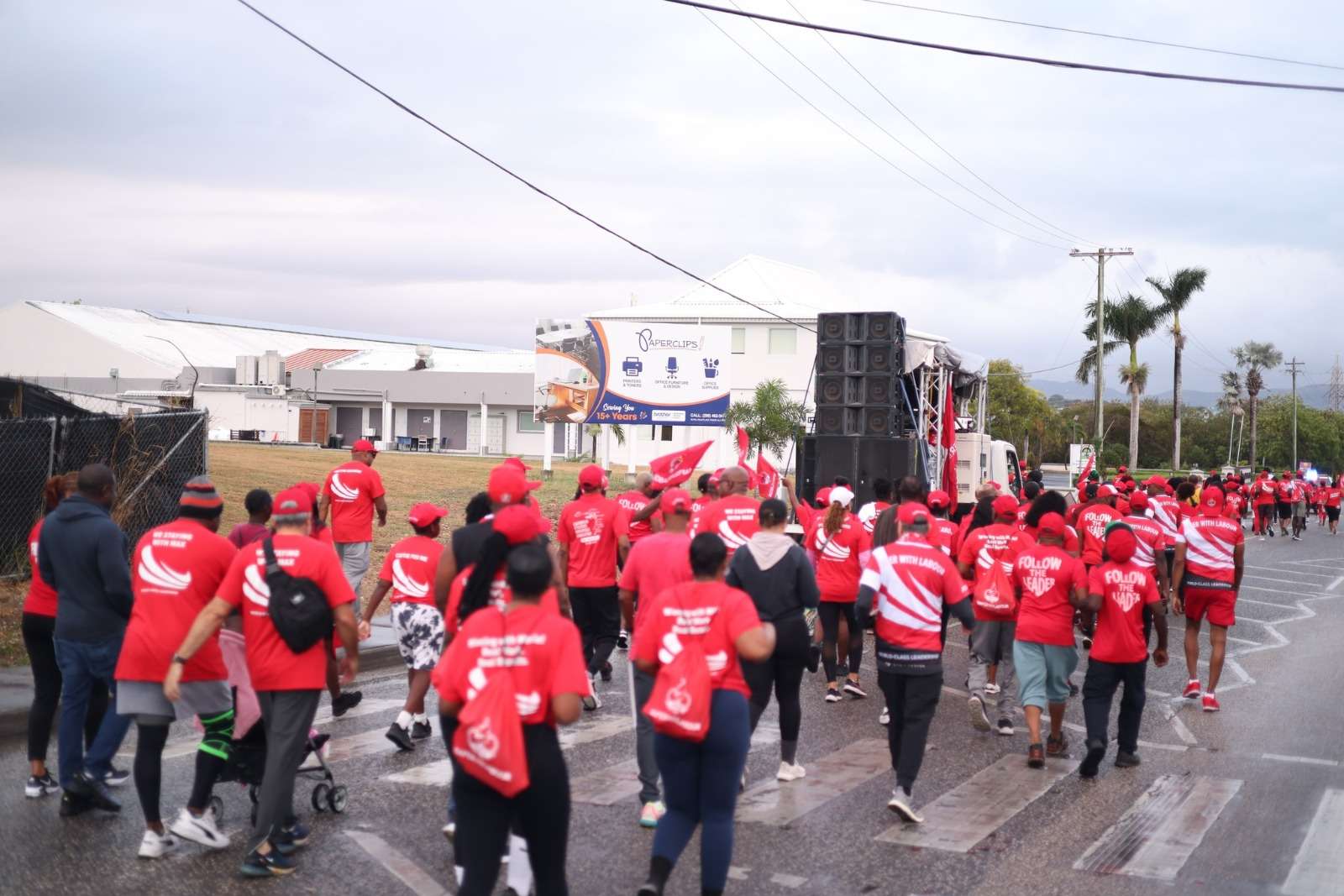 PM Browne Leads “Follow the Leader” Health Walk, Promotes Active Living