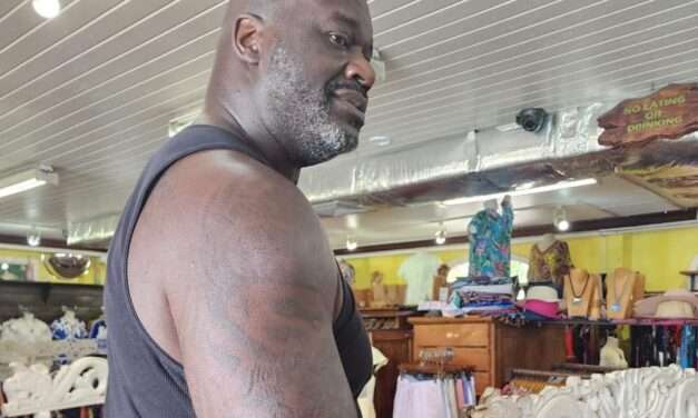 Shaquille O’Neal Makes Surprise Shopping Stop at Exotic Antigua