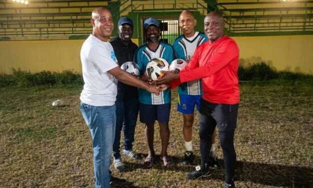 Garry Gonsalves Donates Footballs to Antigua Ball Masters Ahead of Trinidad Tour