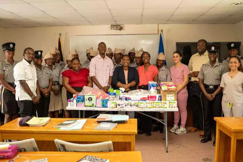 CARICOM Youth Ambassador Marks Menstrual Hygiene Day With Donation to Police Recruits