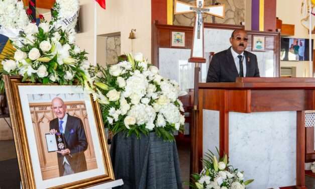 PM Browne pays tribute to Sir Aziz Hadeed at official funeral