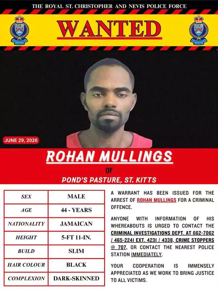 St. Kitts Fugitive May Be in Antigua as Police Urge Public to Help Locate Wanted Man