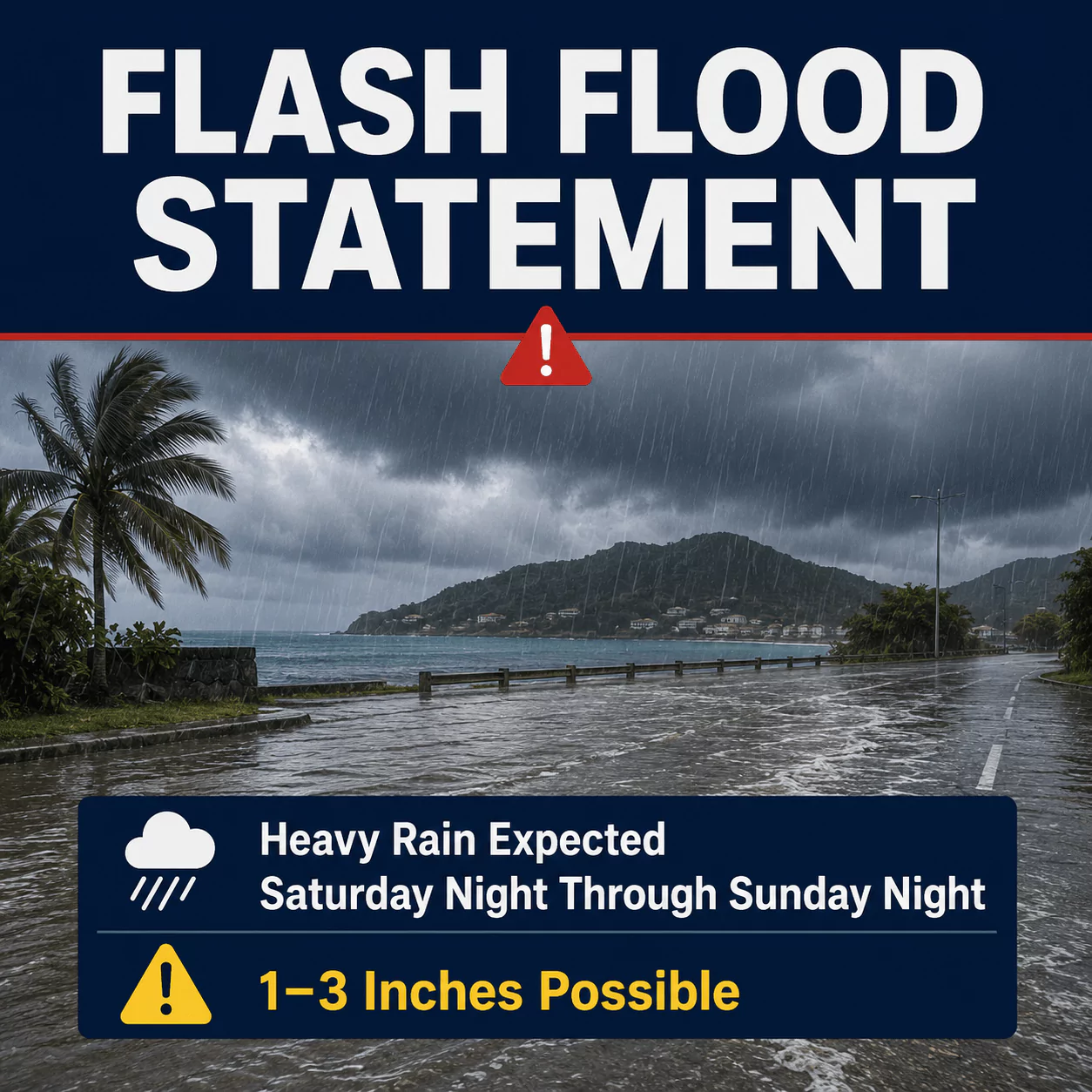 Heavy Rainfall and Flash Flooding Possible This Weekend